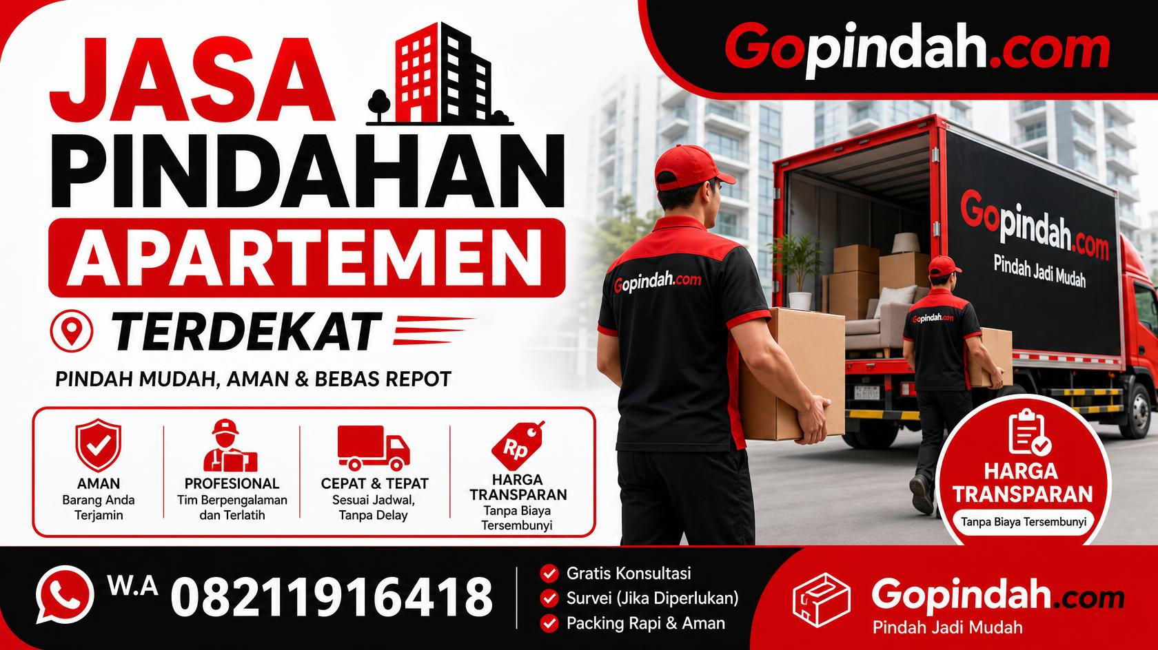Jasa Pindahan Apartemen Terdekat dengan Harga Transparan (W.A 08211916418)
