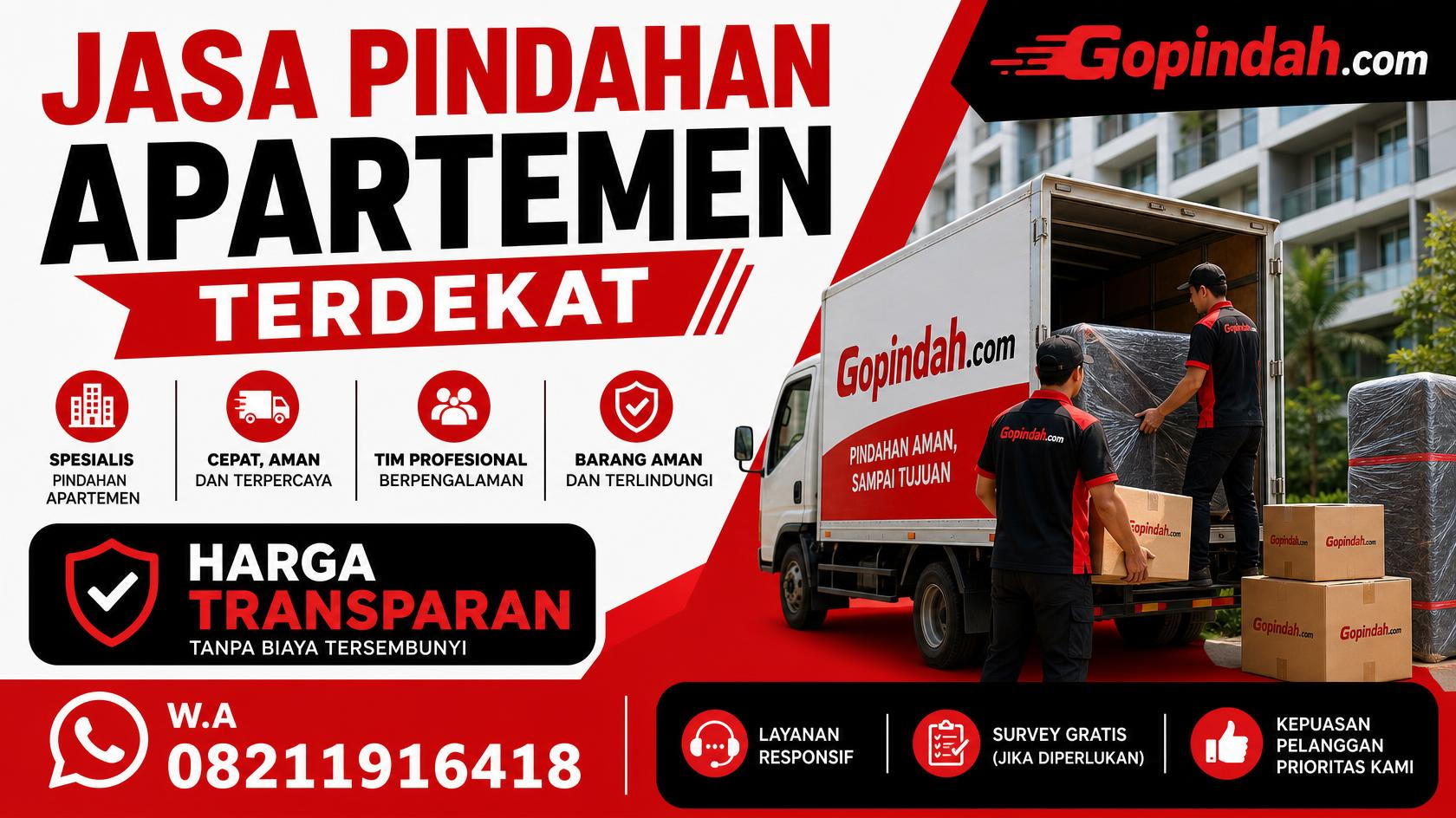 Jasa Pindahan Apartemen Terdekat dengan Harga Transparan